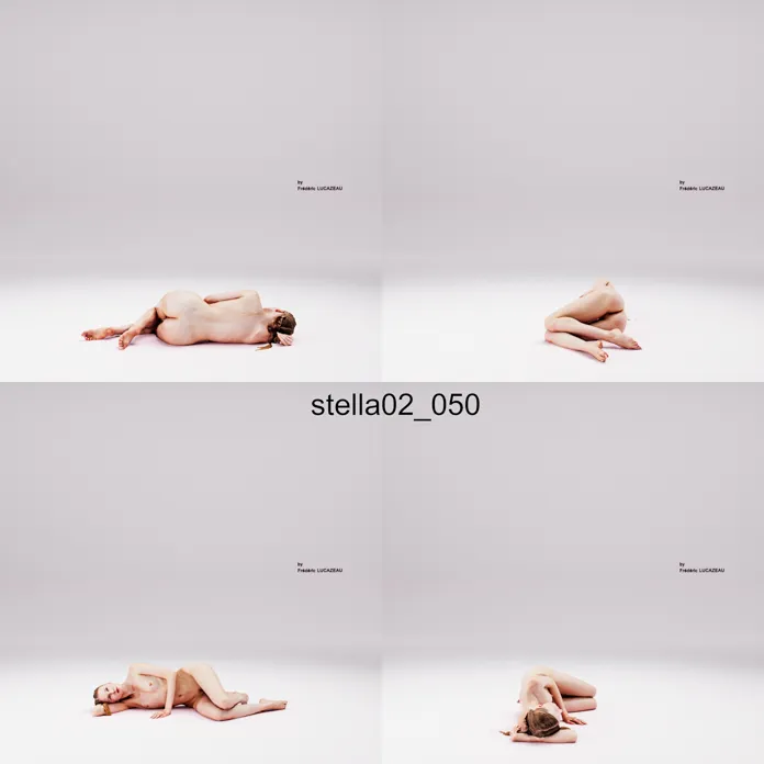 3D model of a girl nude laying 