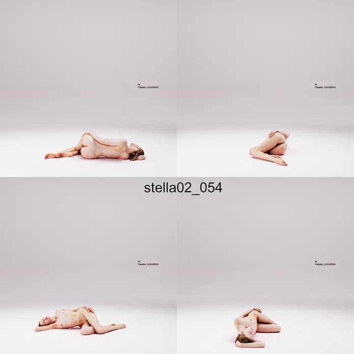 3D model of a girl nude laying 