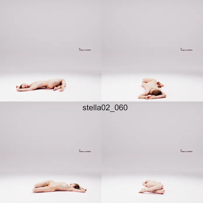 3D model of a girl nude laying 