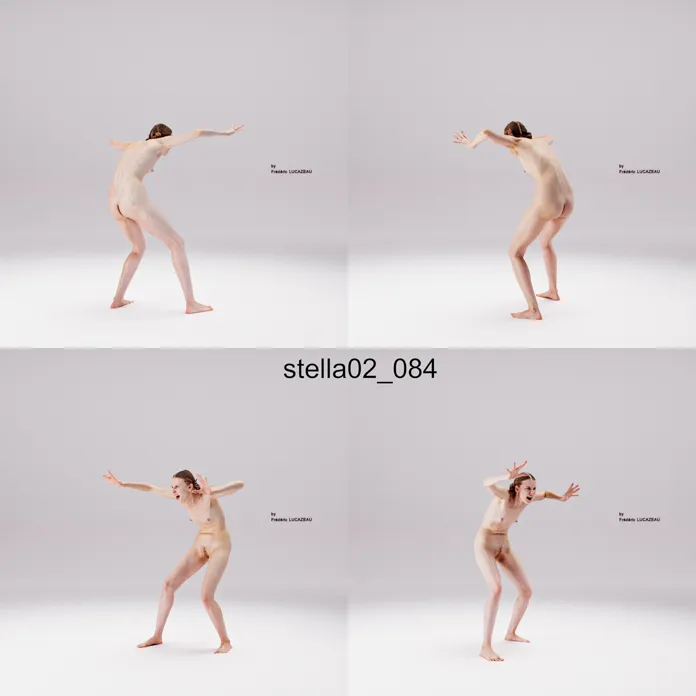 3D model of a girl nude standing 